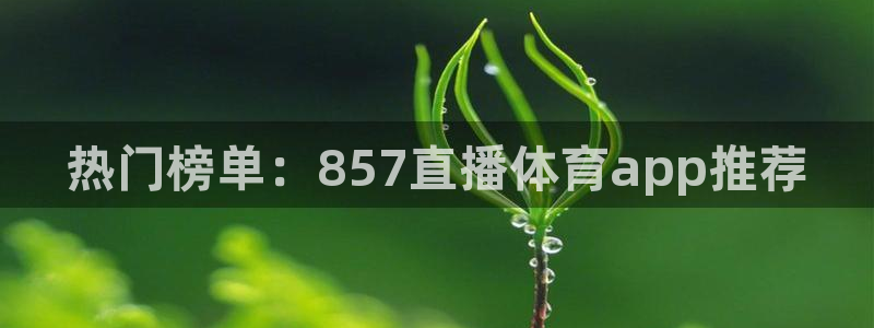 热门榜单：857直播体育app推荐